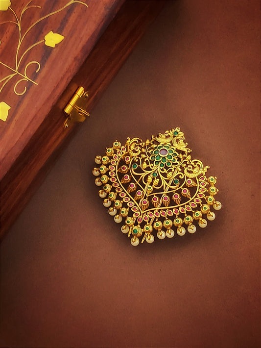 Traditional Ethnic Gold-plated Hair Accessory, Bun Pin and Jooda Clip