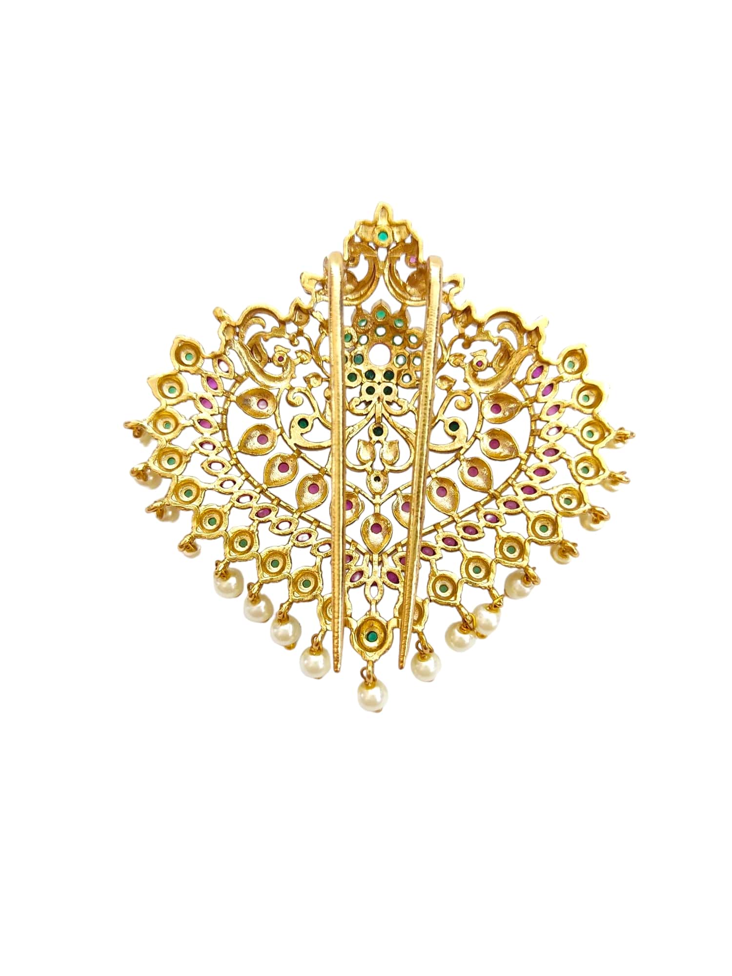 Traditional Ethnic Gold-plated Hair Accessory, Bun Pin and Jooda Clip