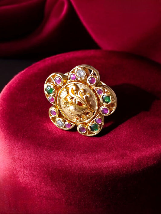 Gold-plated antique finger ring for women online