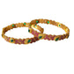 Red kemp stone bangles for women