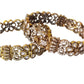 victorian oxidised gold bangles temple bangles