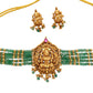 Green Beads Choker Set Temple Jewellery