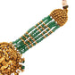 Green Beads Choker Set Temple Jewellery