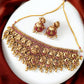 Gold plated Temple Bridal Choker Set for women 