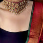 Gold plated Temple Bridal Choker Set for women 