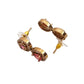 victorian oxidised gold jewellery set with red stones for women