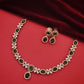 Victorian necklace set with green stones