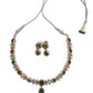 Victorian necklace set with green stones