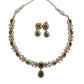 Victorian necklace set with green stones
