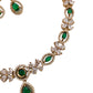 Victorian necklace set with green stones