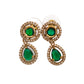 Victorian necklace set with green stones