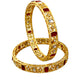 kundan bangles with red stones