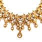 Gold plated kundan necklace set 
