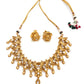 Gold plated kundan necklace set 