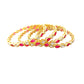 kundan bangles with red stones