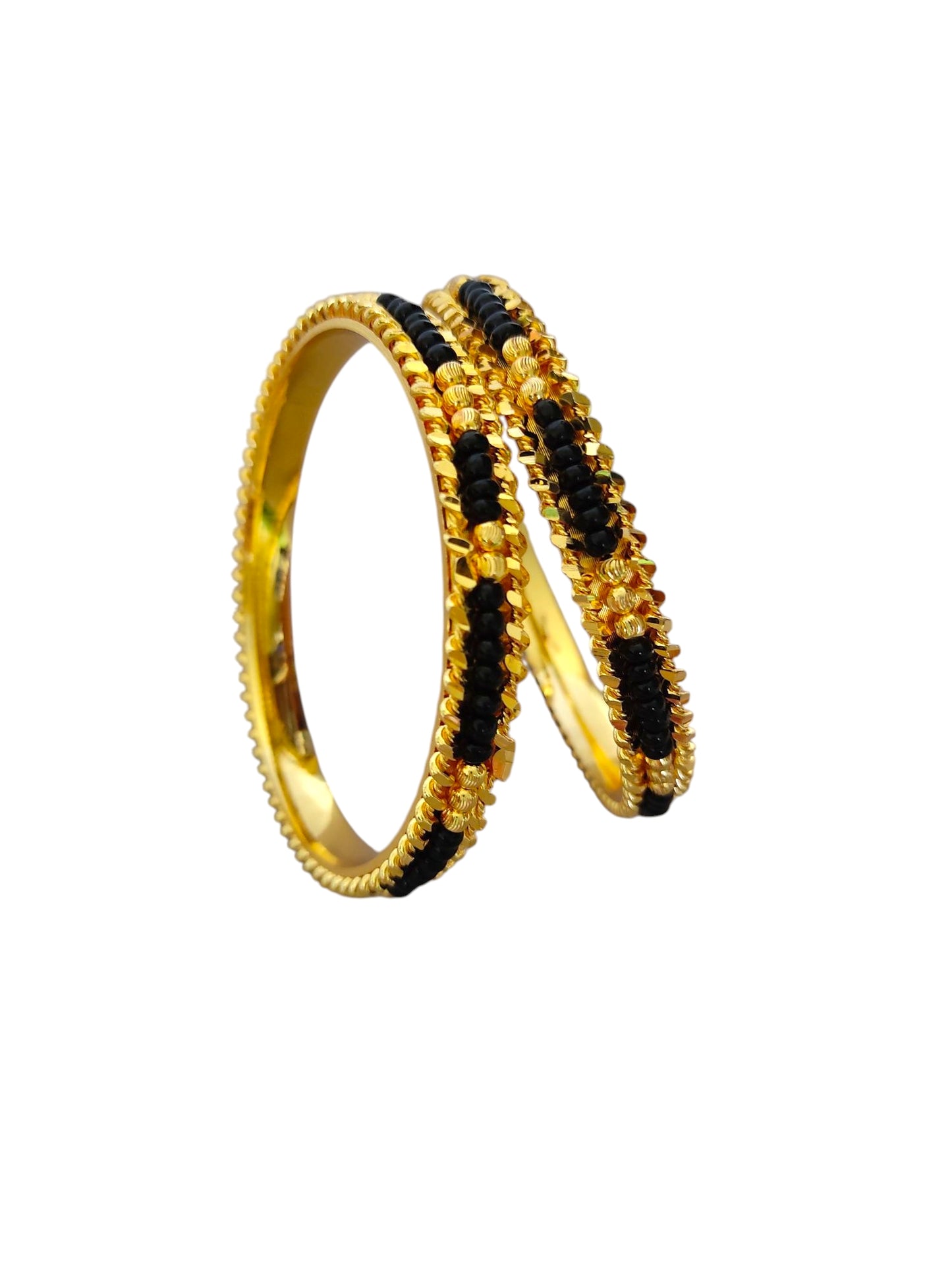 black beads bangles