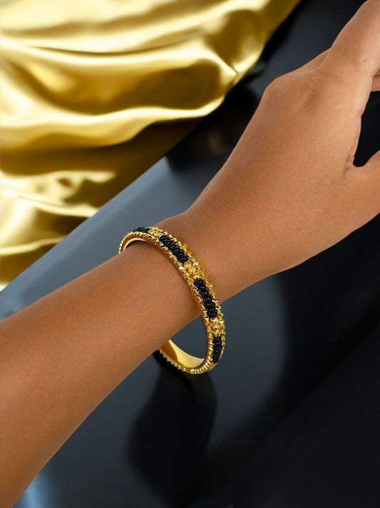black beads bangles