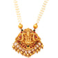 Long Pearl Necklace Set with Lakshmi Pendant for ethnic wear