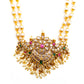 Long Pearl necklace set with Stone Studded Pendant