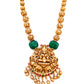 Goddess Lakshmi pendant antique gold-plated necklace set with earrings for women