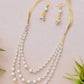 layered pearl necklace set for women