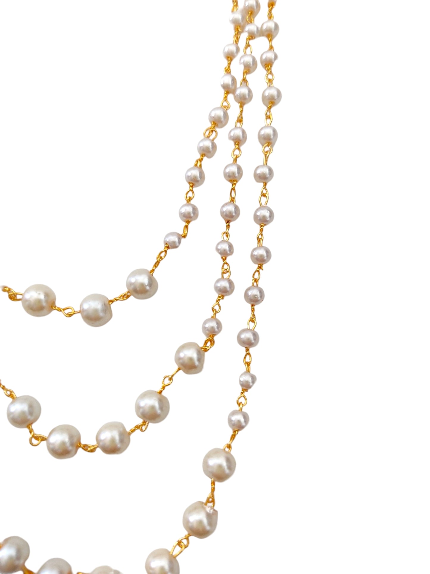 layered pearl necklace set for women