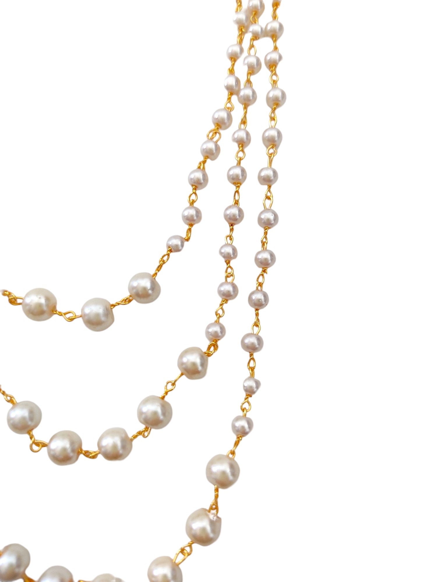 layered pearl necklace set for women