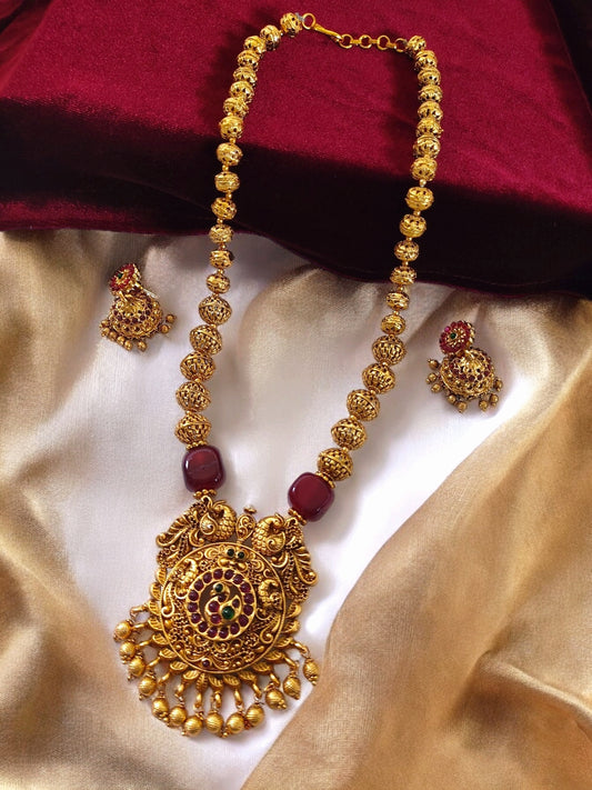 temple jewellery necklace set for women