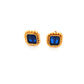Gold-plated necklace with dark blue navy stone online for women