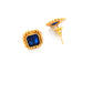 Gold-plated necklace with dark blue navy stone online for women