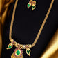 Kerala Style Palakka long necklace with green stones for women online