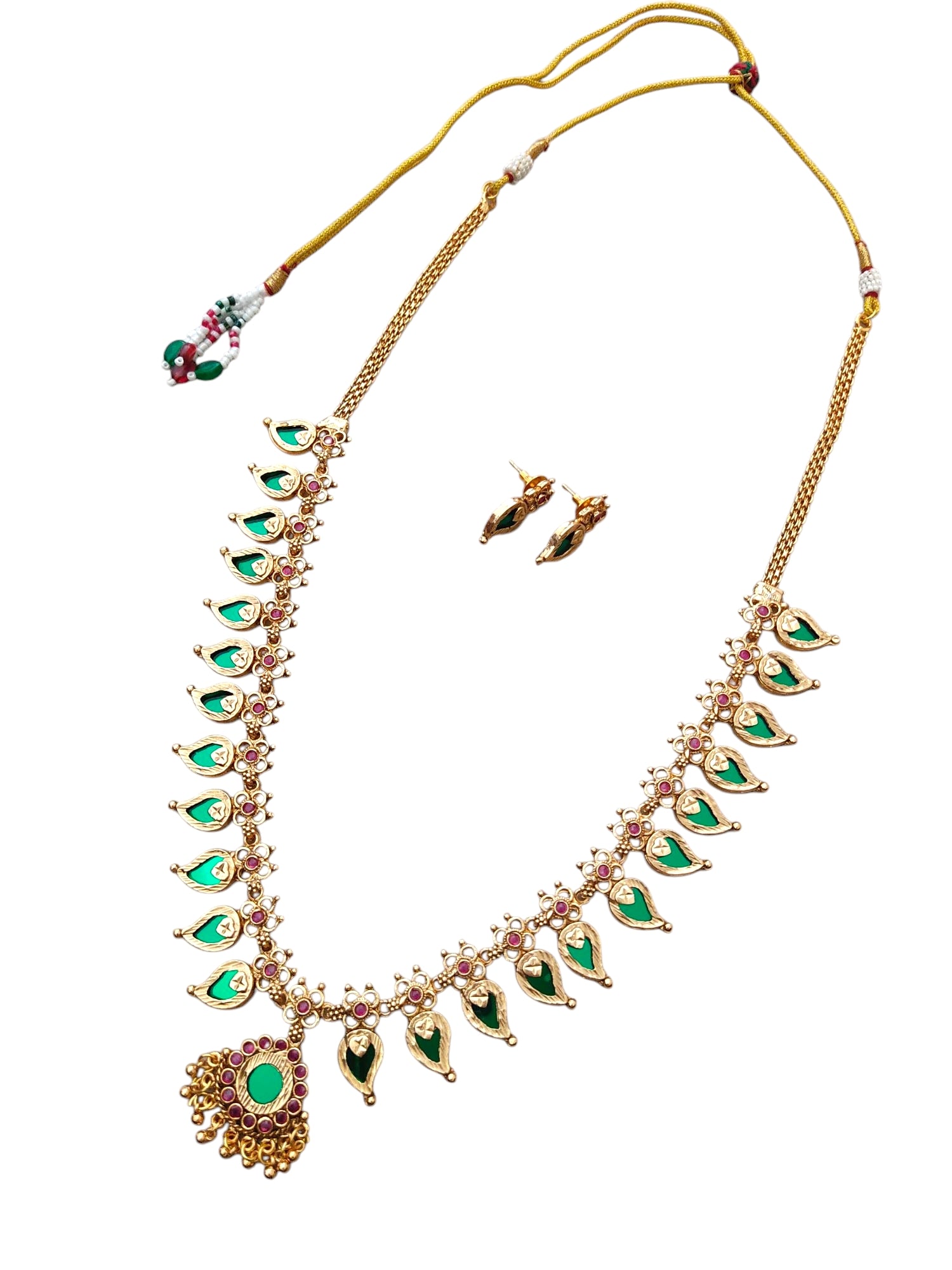 Kerala Style Palakka long necklace