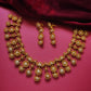 white stone studded antique necklace set for women