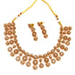 white stone studded antique necklace set for women