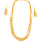 Gold-beads short layered necklace set