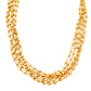 Gold-beads short layered necklace set