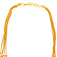 Gold-beads short layered necklace set