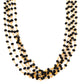 Black beads layered necklace set for women