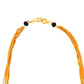 Black beads layered necklace set for women