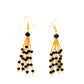 Black beads layered necklace set for women