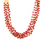 Dark Red beaded necklace set for women