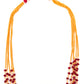 Dark Red beaded necklace set for women