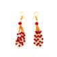 Dark Red beaded necklace set for women