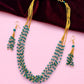 sea green beads layered necklace set for women