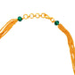 sea green beads layered necklace set for women