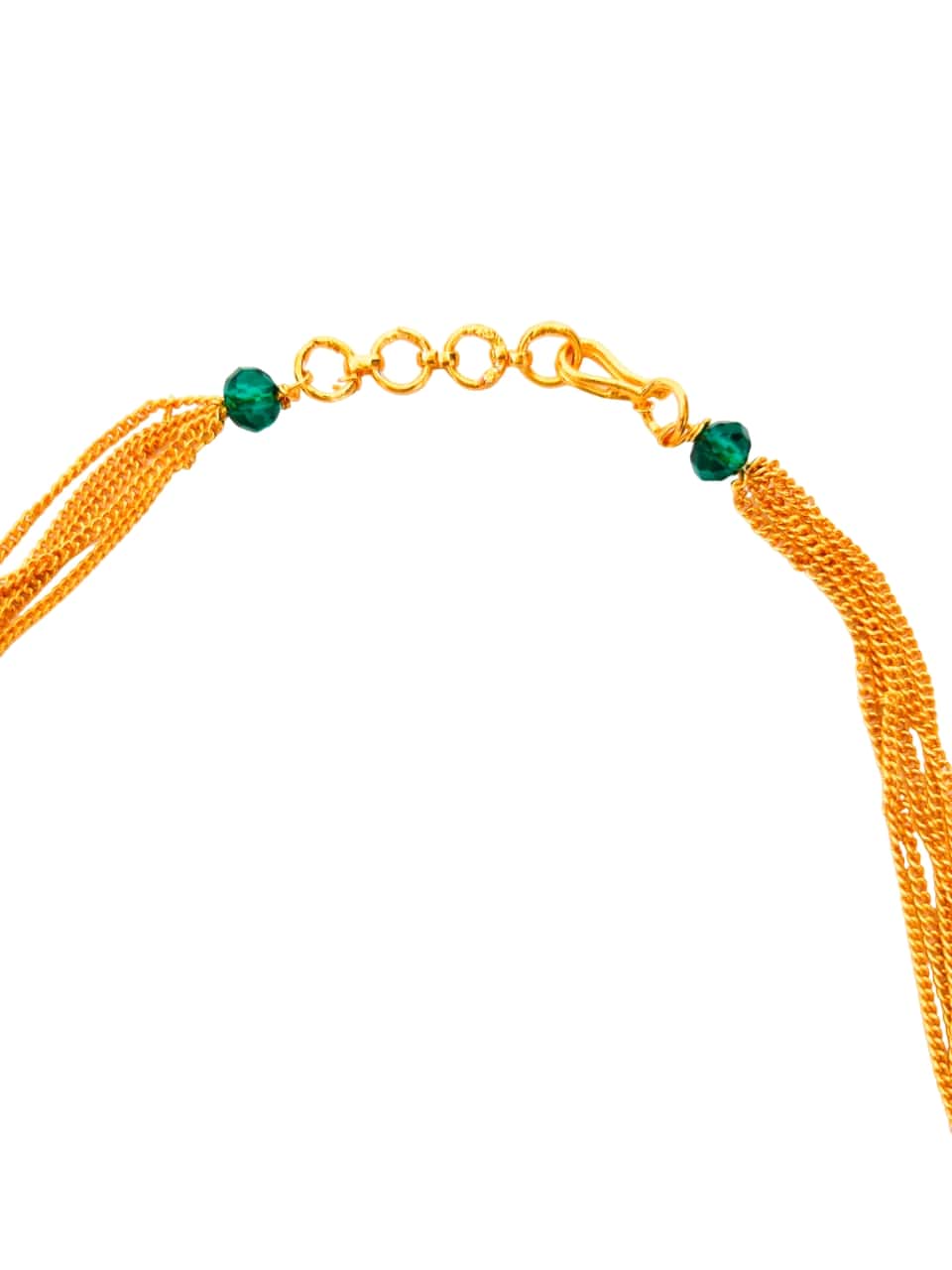 sea green beads layered necklace set for women