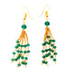 sea green beads layered necklace set for women