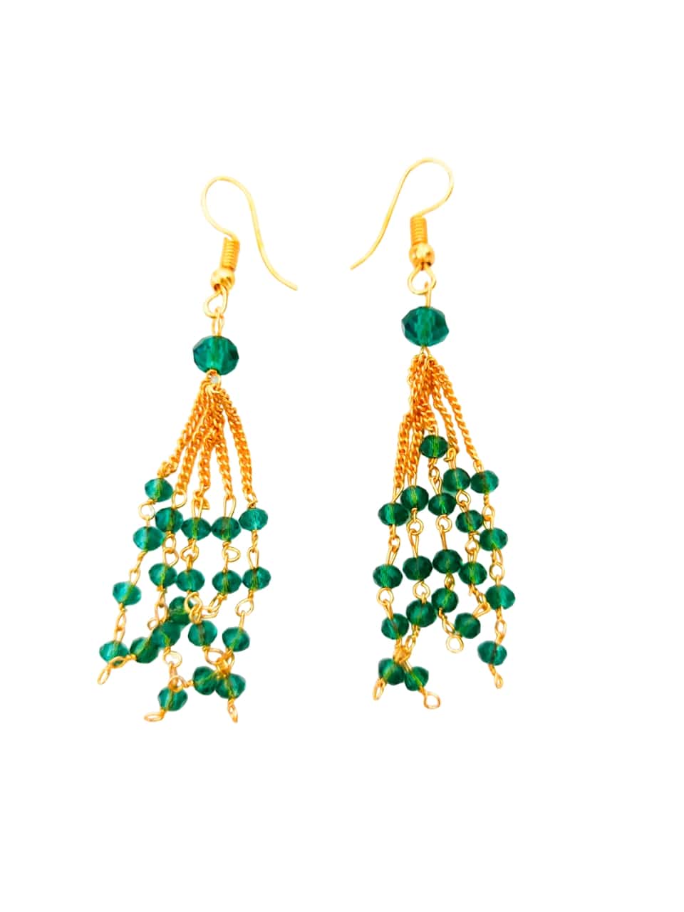 sea green beads layered necklace set for women