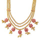 Red Stone Long Necklace Set