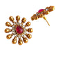 Pearl Necklace set with red stone